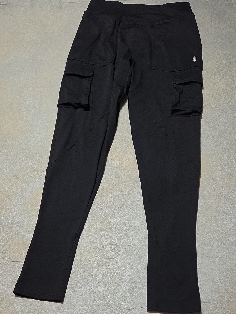 Free People Black Cargo Jogger Leggings with Side Utility Pockets